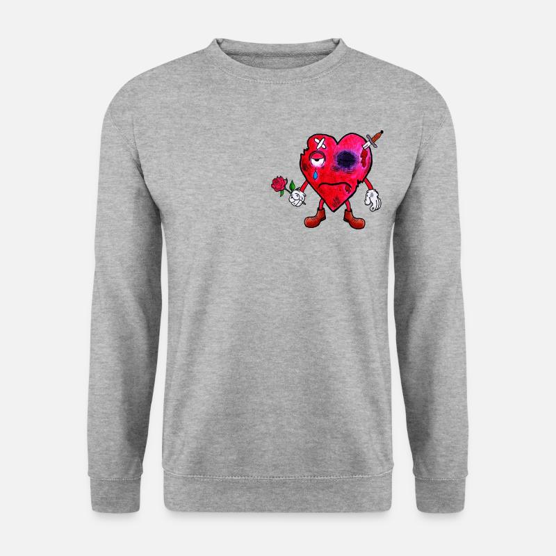 Untröstlich - Unisex Pullover - Weißgrau meliert