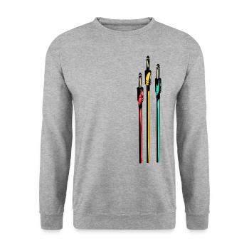Unplugged - Unisex Sweatshirt - salt & pepper - Front - Alina (178cm) & Michal (187cm)