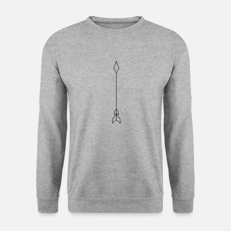Pfeil - Unisex Pullover - Weißgrau meliert
