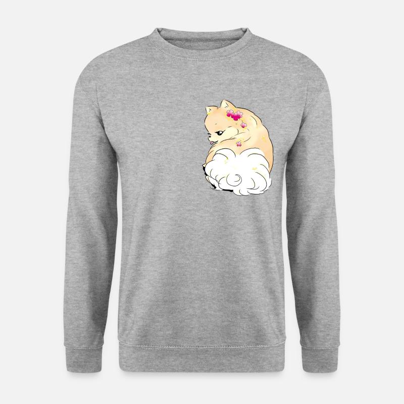 Pommersche Mimosenblüte - Unisex Pullover - Weißgrau meliert