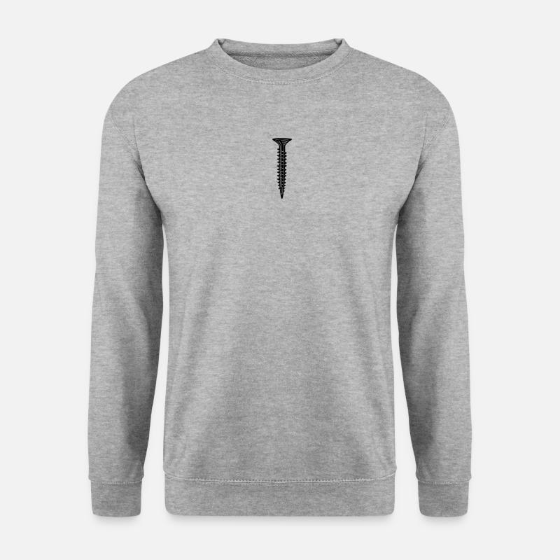 Schraube - Unisex Pullover - Weißgrau meliert