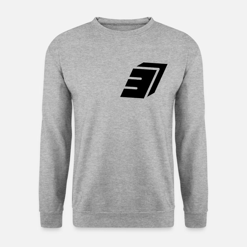 Abstract Nummer 3 - Unisex Pullover - Weißgrau meliert