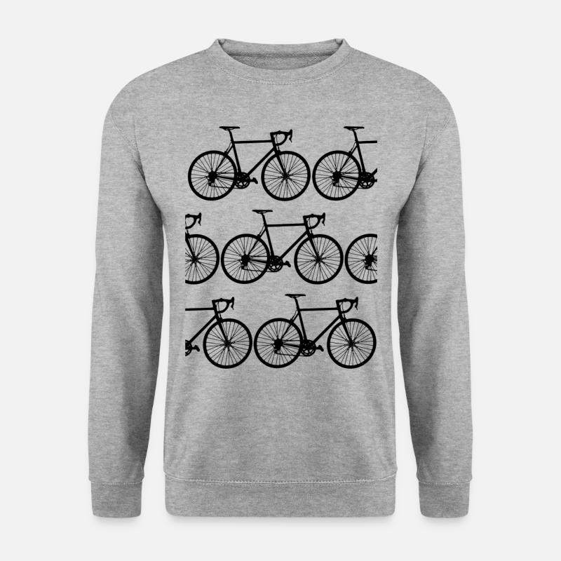 Fahrrad - Unisex Pullover - Weißgrau meliert