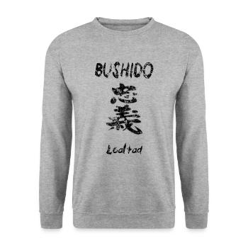 Bushido 1 - Unisex Pullover - Weißgrau meliert - Vorne - Alina (178cm) & Michal (187cm)