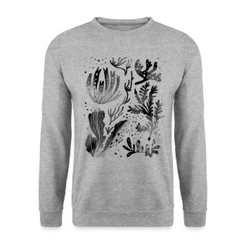 Algae underwater diving - Unisex Sweatshirt - salt & pepper - Front - Alina (178cm) & Michal (187cm)