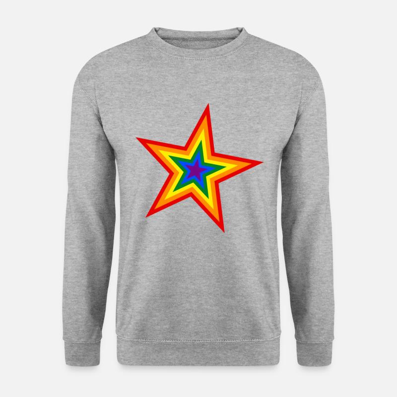 Rainbow star rainbow banner rainbow flag - Unisex Sweatshirt - salt & pepper