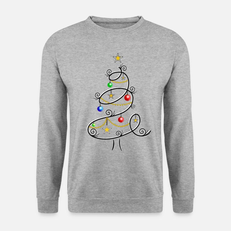 Gran juletræ juletræ jul - Unisex sweater - hvidgrå meleret