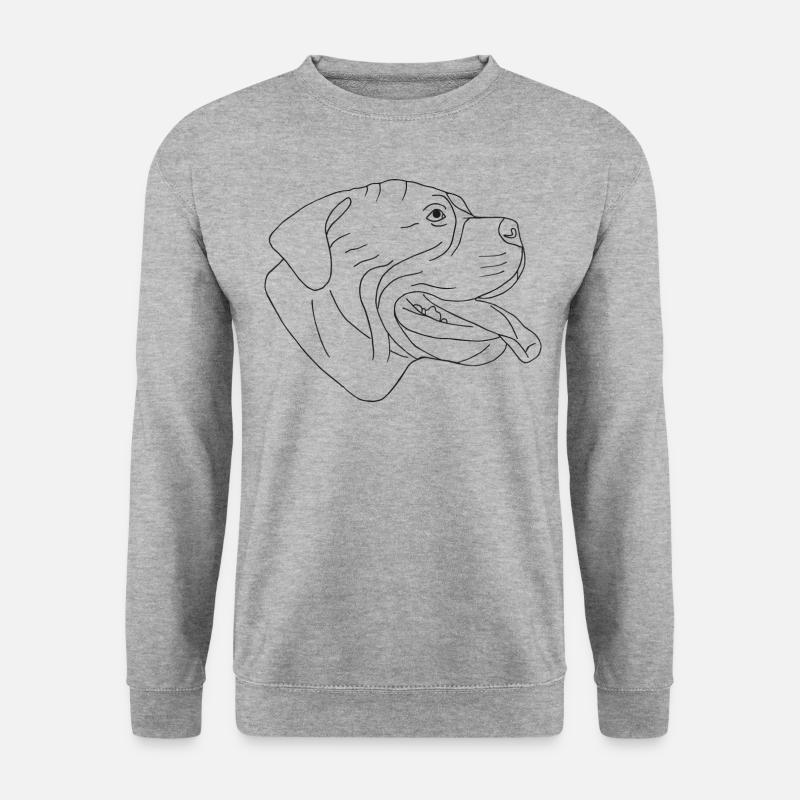 Bullmastiff - Unisex Pullover - Weißgrau meliert