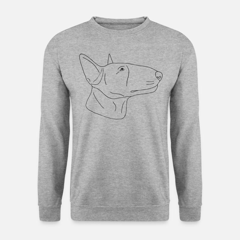 Bullterrier - Unisex Pullover - Weißgrau meliert
