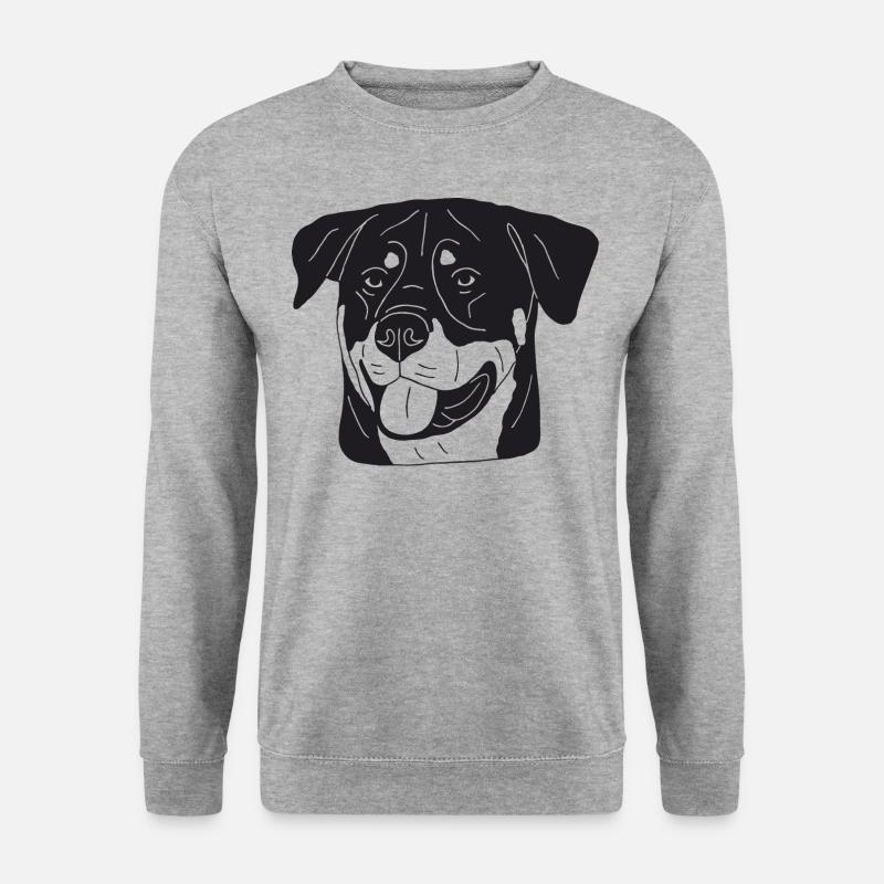 Rottweiler - Unisex Pullover - Weißgrau meliert