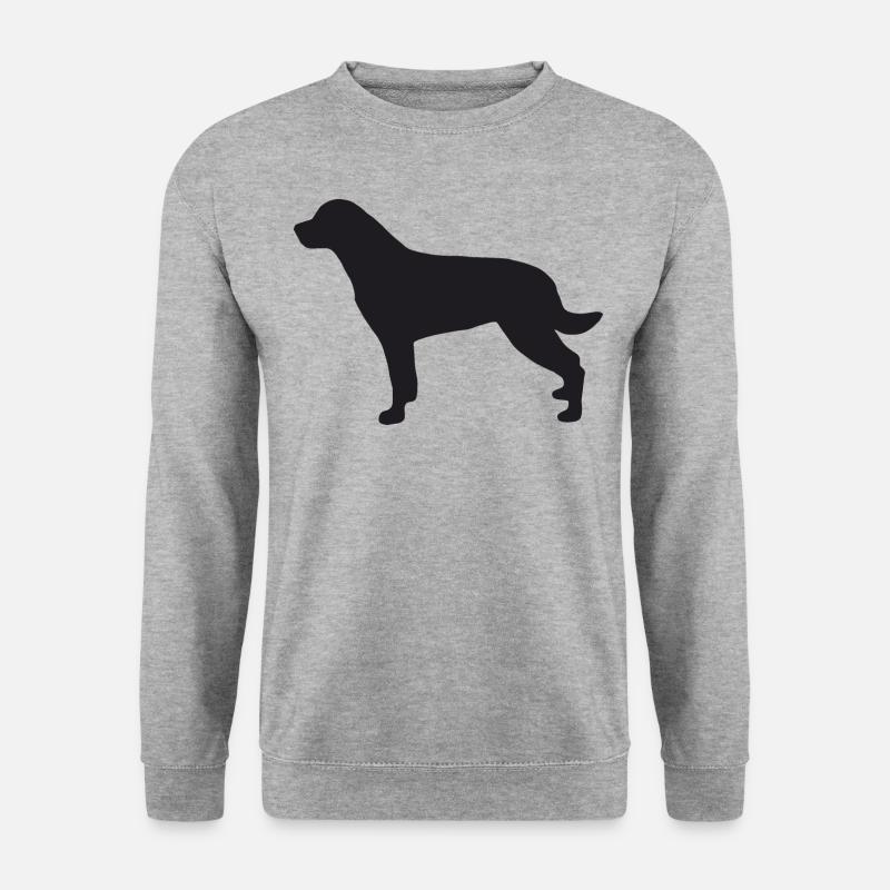 Rottweiler Silhouette - Unisex Pullover - Weißgrau meliert