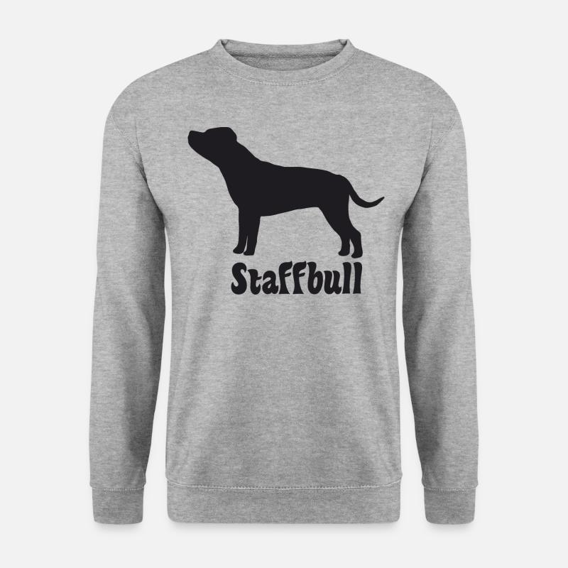 Staffordshire Bullterrier - Unisex Pullover - Weißgrau meliert