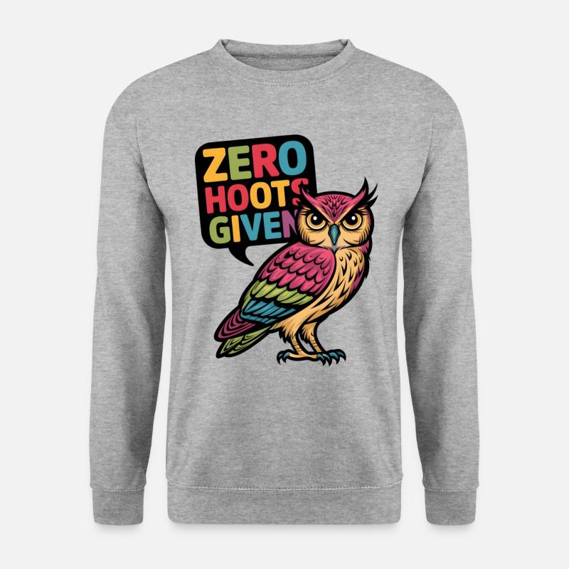 Null Hupen gegeben - Unisex Pullover - Weißgrau meliert