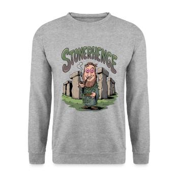 Stonerhenge - Sweat-shirt Unisexe - gris chiné - Devant - Alina (178cm) & Michal (187cm)