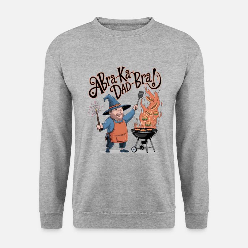 AbraKa-Papa-BH! - Unisex Pullover - Weißgrau meliert