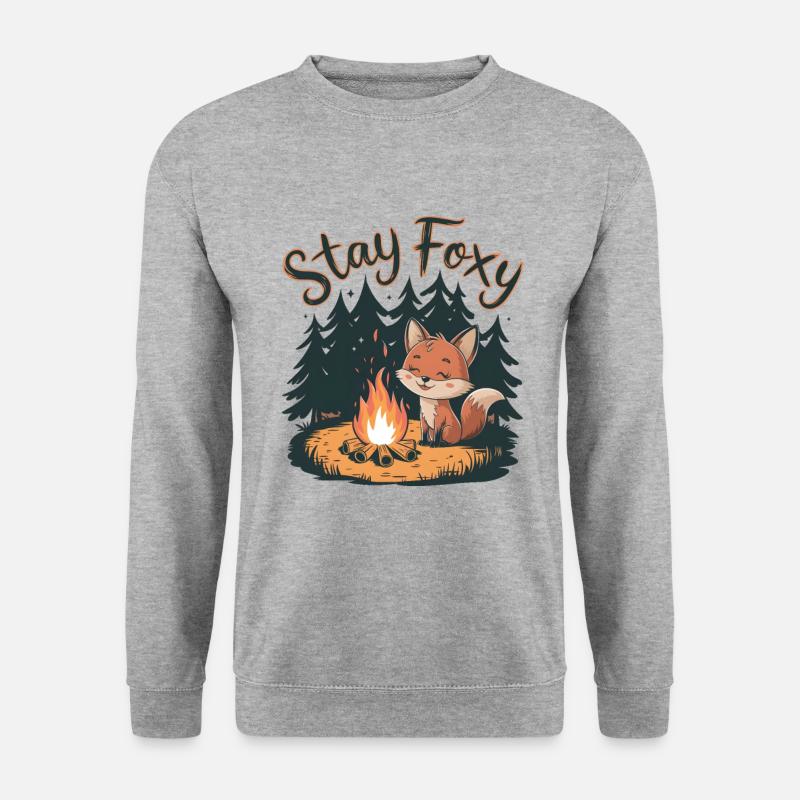 Bleib fuchsig - Unisex Pullover - Weißgrau meliert