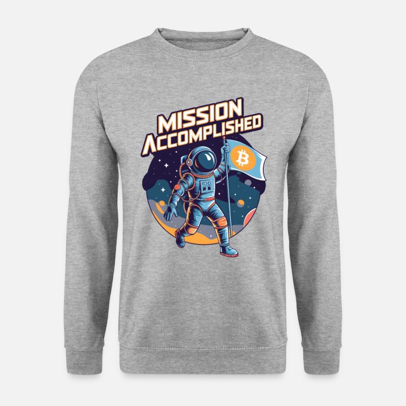 Mission erfüllt - Unisex Pullover - Weißgrau meliert
