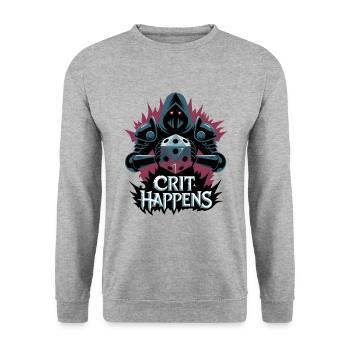 Les coups critiques se produisent - Sweat-shirt Unisexe - gris chiné - Devant - Alina (178cm) & Michal (187cm)