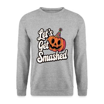 Let's Get Smashed - Unisex Sweatshirt - salt & pepper - Front - Alina (178cm) & Michal (187cm)