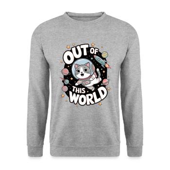 Nicht von dieser Welt - Unisex Pullover - Weißgrau meliert - Vorne - Alina (178cm) & Michal (187cm)