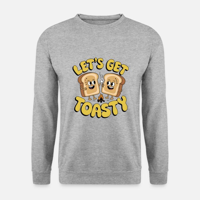 Lass uns warm werden - Unisex Pullover - Weißgrau meliert