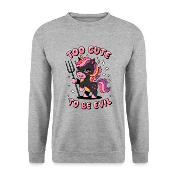 Trop mignon pour être méchant - Sweat-shirt Unisexe - gris chiné - Devant - Alina (178cm) & Michal (187cm)
