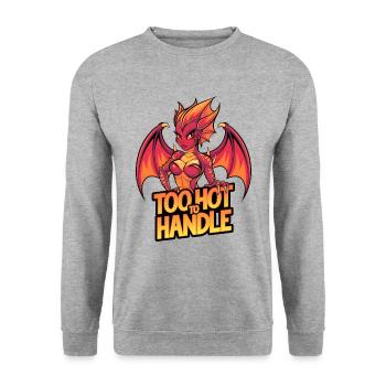 Too Hot To Handle - Unisex Sweatshirt - salt & pepper - Front - Alina (178cm) & Michal (187cm)