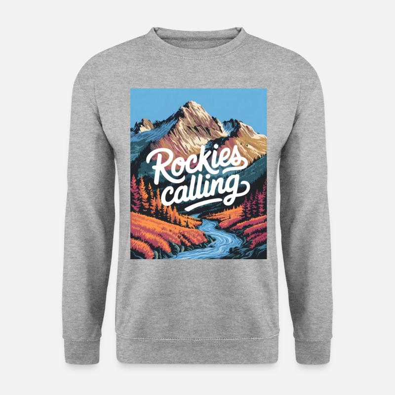 Rockies rufen - Unisex Pullover - Weißgrau meliert