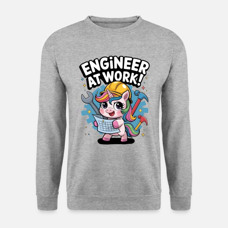 Engineer At Work! - Unisex Sweatshirt - salt & pepper
