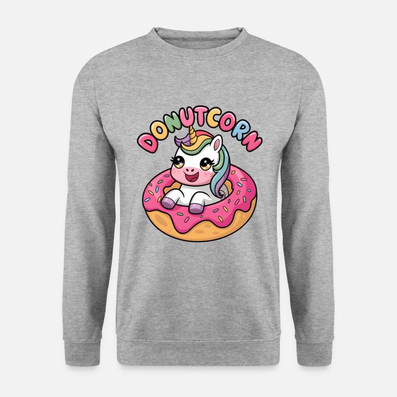 Donutcorn - Unisex Pullover - Weißgrau meliert