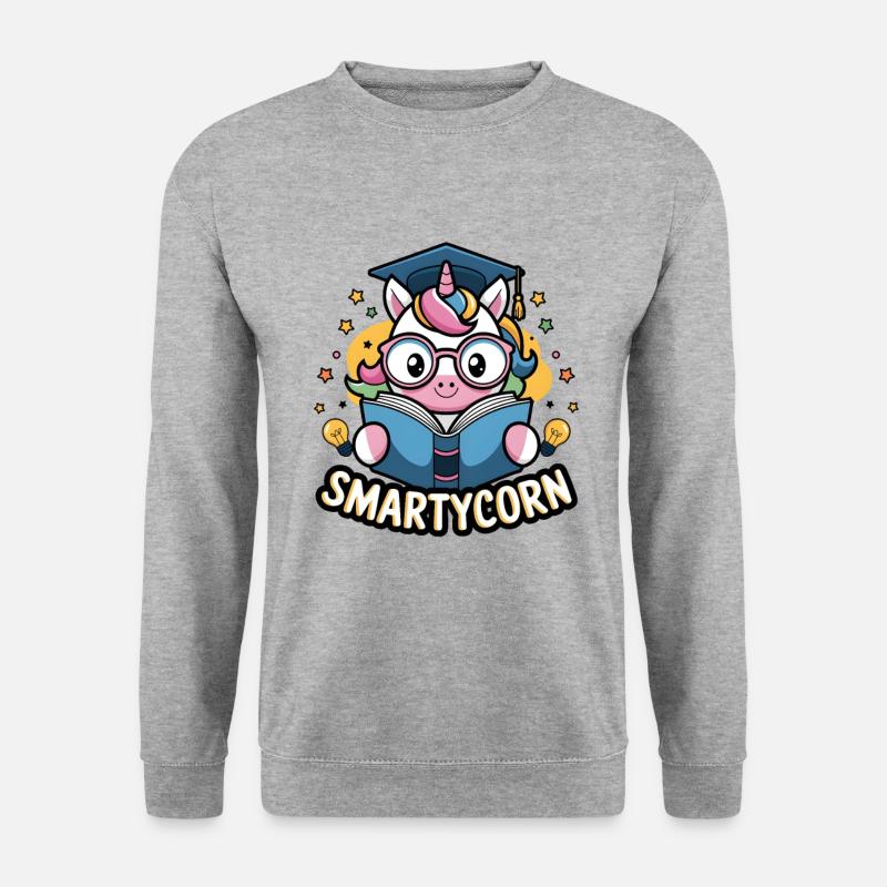 Schlaumeier - Unisex Pullover - Weißgrau meliert