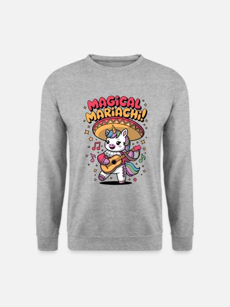Magische Mariachi - Unisex Pullover - Weißgrau meliert
