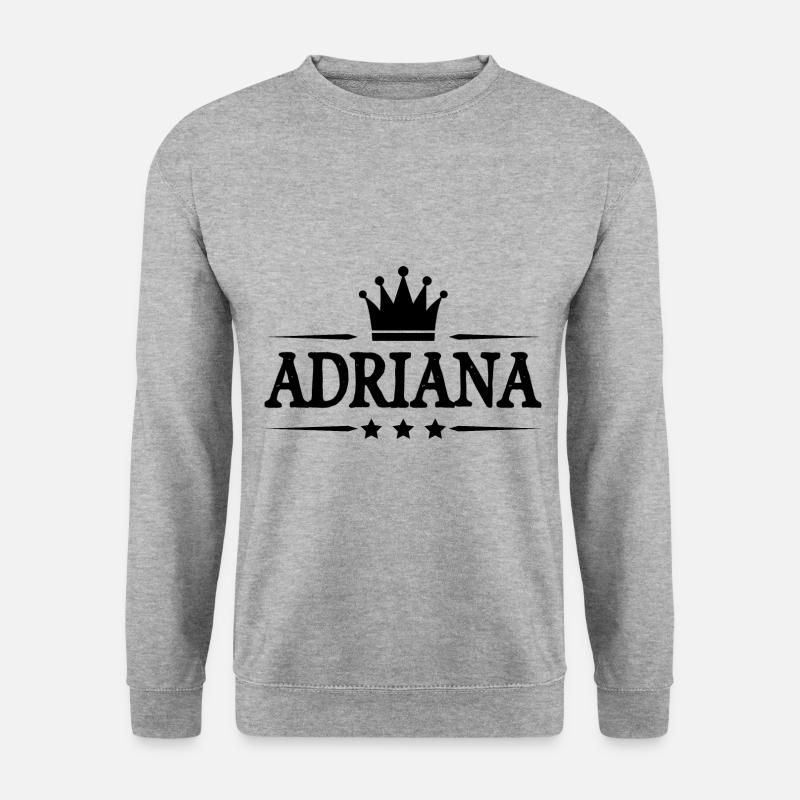 Adriana - Unisex Pullover - Weißgrau meliert