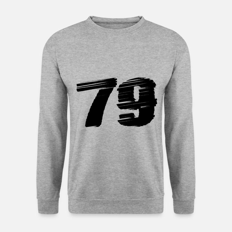 79 Zahl Trikot - Unisex Pullover - Weißgrau meliert