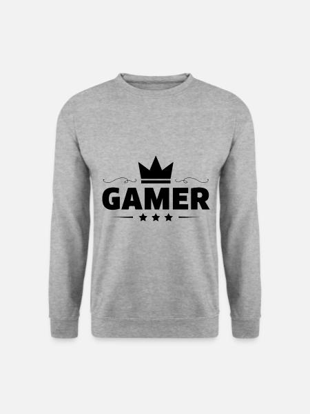 Gamer Beruf - Unisex Pullover - Weißgrau meliert