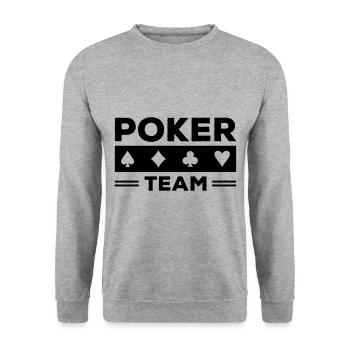 poker team - Unisex Sweatshirt - salt & pepper - Front - Alina (178cm) & Michal (187cm)