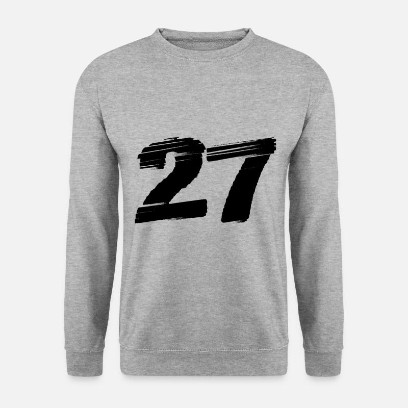 27 Zahl Trikot - Unisex Pullover - Weißgrau meliert