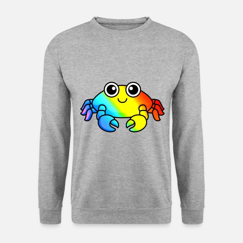 Krabbe Comic Tier - Unisex Pullover - Weißgrau meliert