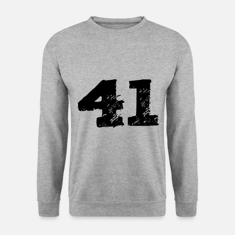 41 Zahl Trikot - Unisex Pullover - Weißgrau meliert