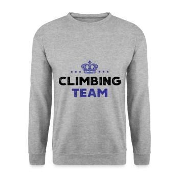 Climbing Team - Unisex Pullover - Weißgrau meliert - Vorne - Alina (178cm) & Michal (187cm)