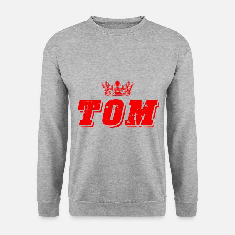 Tom - Unisex Pullover - Weißgrau meliert