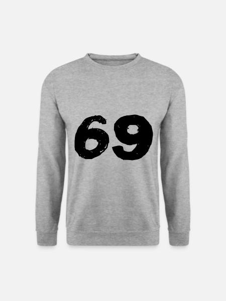 69 Zahl Trikot - Unisex Pullover - Weißgrau meliert