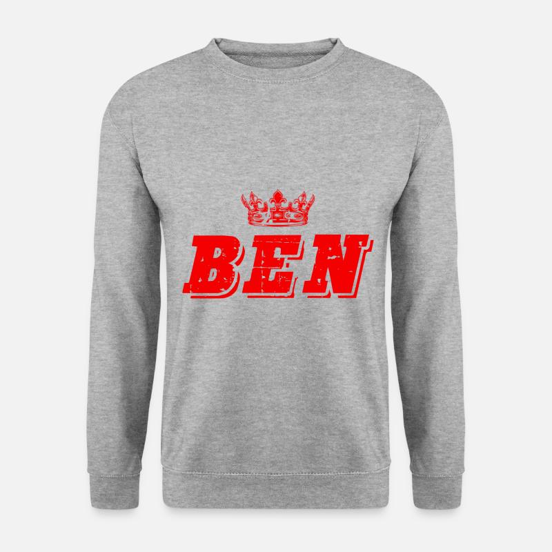 Ben - Unisex Pullover - Weißgrau meliert