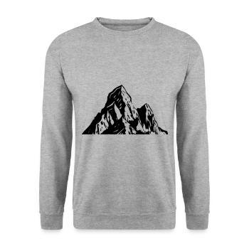Symbole montagne nature - Sweat-shirt Unisexe - gris chiné - Devant - Alina (178cm) & Michal (187cm)