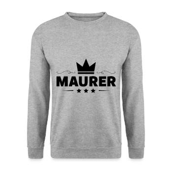 Maurer Beruf - Unisex Pullover - Weißgrau meliert - Vorne - Alina (178cm) & Michal (187cm)