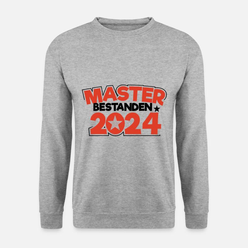Master 2024 Masterabschluss Sponsion Graduation - Unisex Pullover - Weißgrau meliert