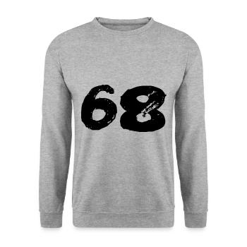 68 Maillot numéro - Sweat-shirt Unisexe - gris chiné - Devant - Alina (178cm) & Michal (187cm)