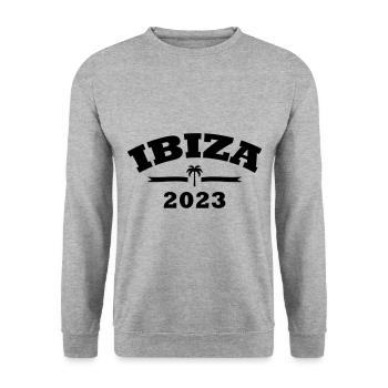 Ibiza 2023 - Unisex Pullover - Weißgrau meliert - Vorne - Alina (178cm) & Michal (187cm)