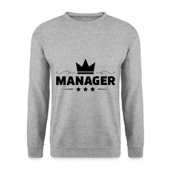 Manager Beruf - Unisex Pullover - Weißgrau meliert - Vorne - Alina (178cm) & Michal (187cm)