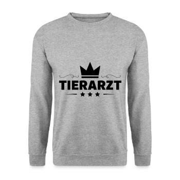 Tierarzt Beruf - Unisex Pullover - Weißgrau meliert - Vorne - Alina (178cm) & Michal (187cm)